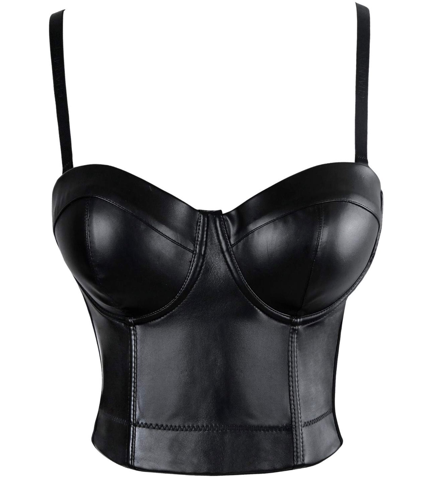 Curve Faux Leather Bustier