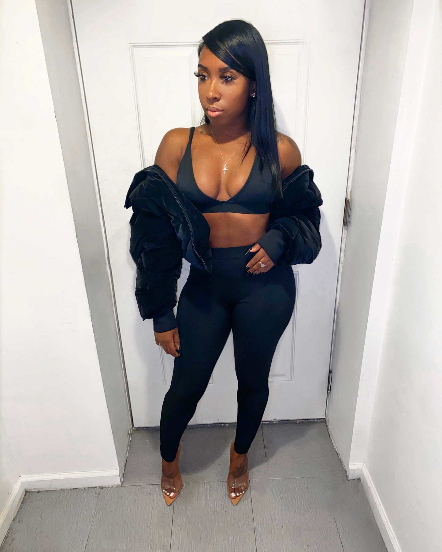 Black Thermal Two Piece Set