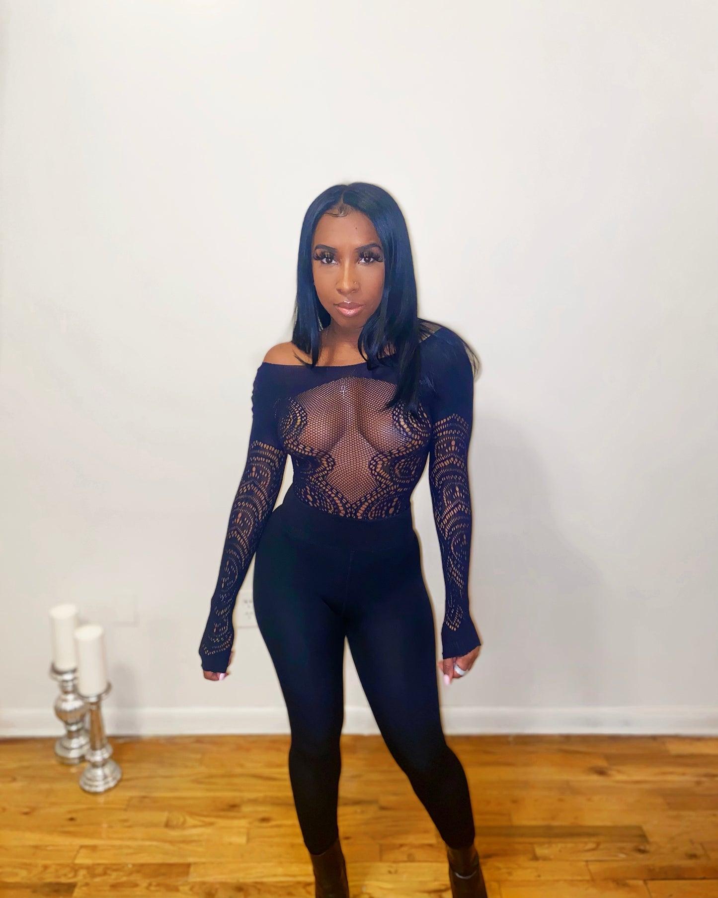 Mesh Lace Bodysuit